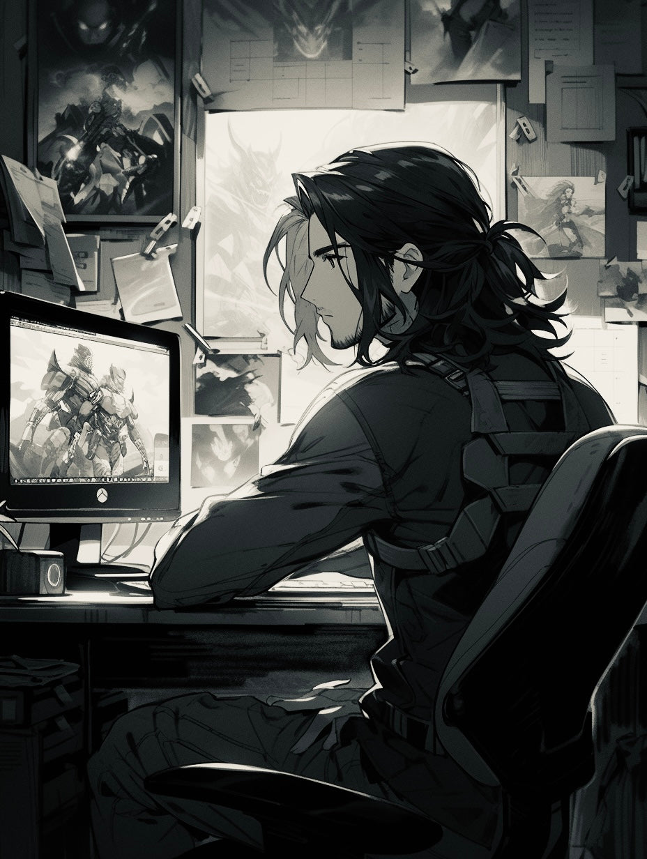 matte0193_Bucky_Barnes_is_seating_on_a_table_with_his_laptop_wi_56baff96-31d9-4e11-b721-6384259a95e8